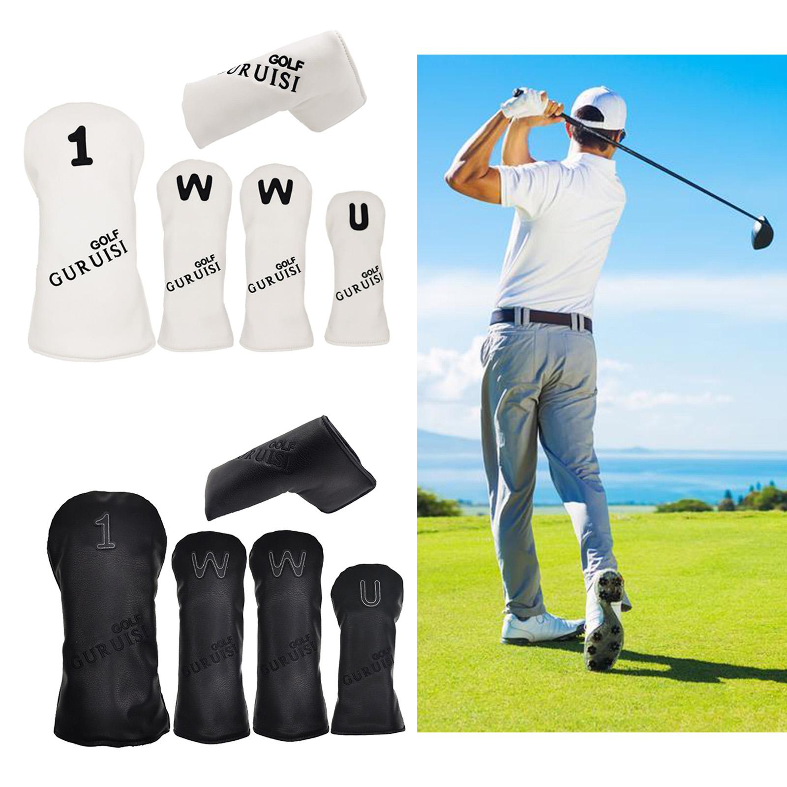 Waterproof Camo Leather Golf Wood Head Cover Driver Fairway Headcover Unisex