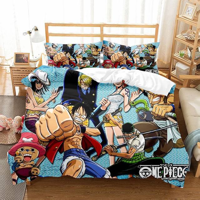 Anime Cartoon Series Printed Quilt Cover Two-piece Three-piece Children's  Bedroom Decorative Quilt Cover