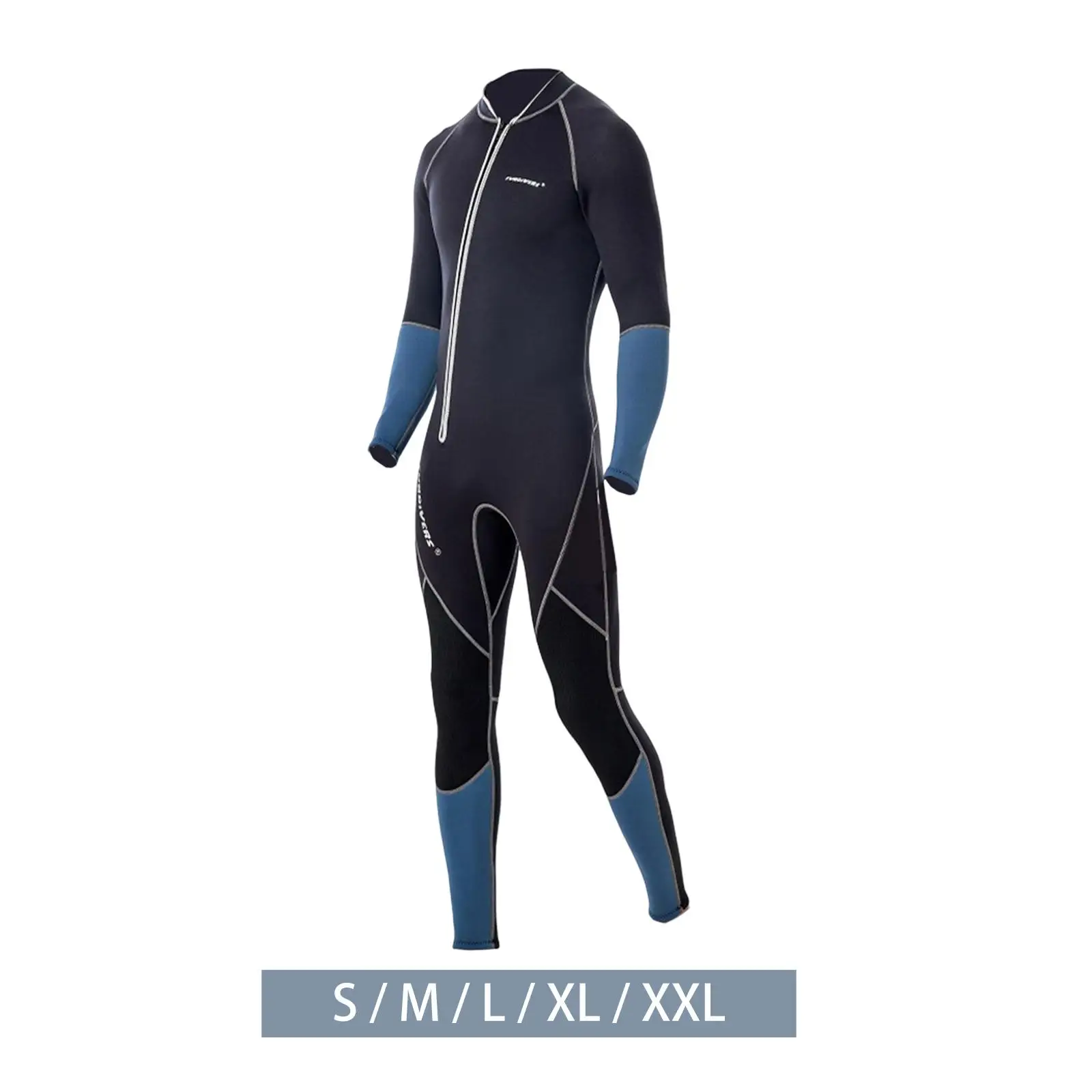 3mm Neoprene Wetsuit Swimming Full Suit  Wear Resistant Long Sleeve Stretch Surfing Scuba Diving Suit for Outdoor Sports