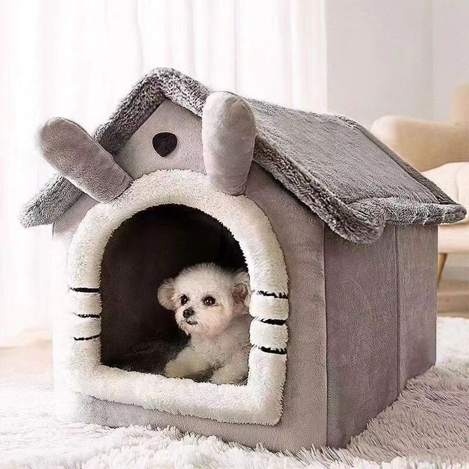 Title 1, Cama macia para gatos, casa de sono profundo, c...