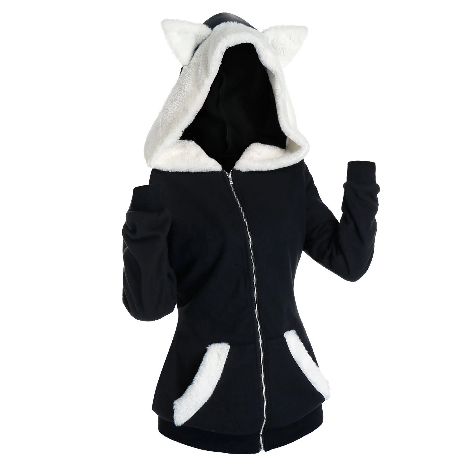 gato hoodie gótico punk harajuku cosplay pullovers