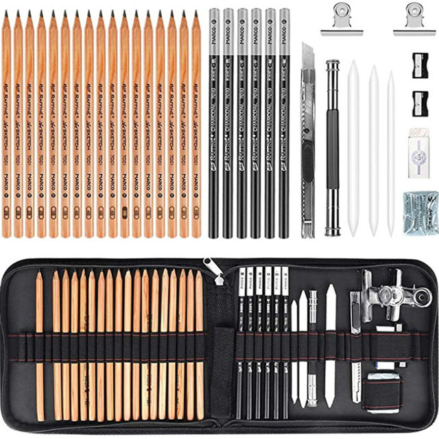 35 Drawing Sketch Pencil Set School Art Supplies Beginners Gospel Comics  Calligraphy Drawing Portable Folding Bag - AliExpress