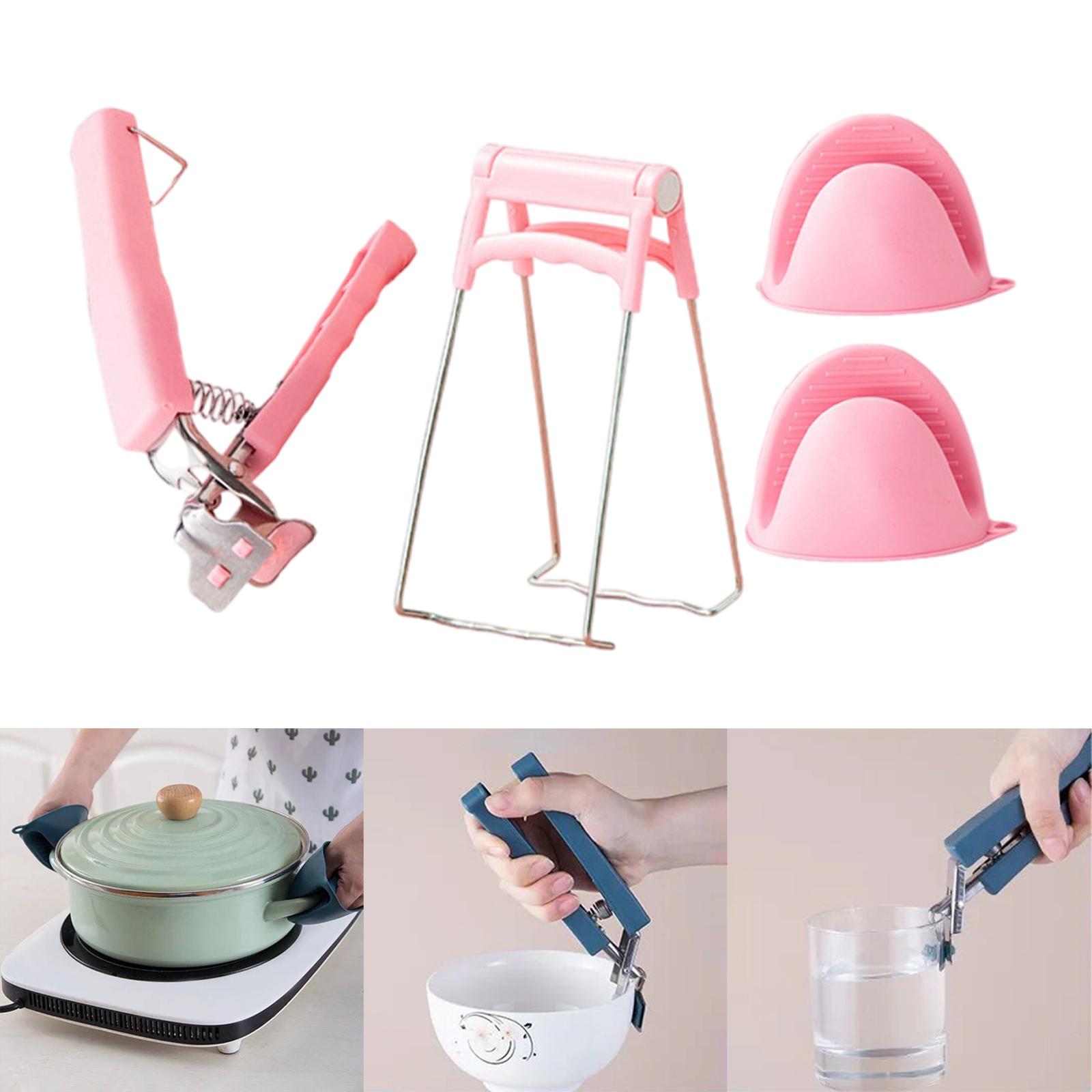 Kitchen Dish Tongs Set Baking Plate Gripper Pan Dish Clamp Holder Anti Dish Plate Clip Tongs for Cooking & Baking