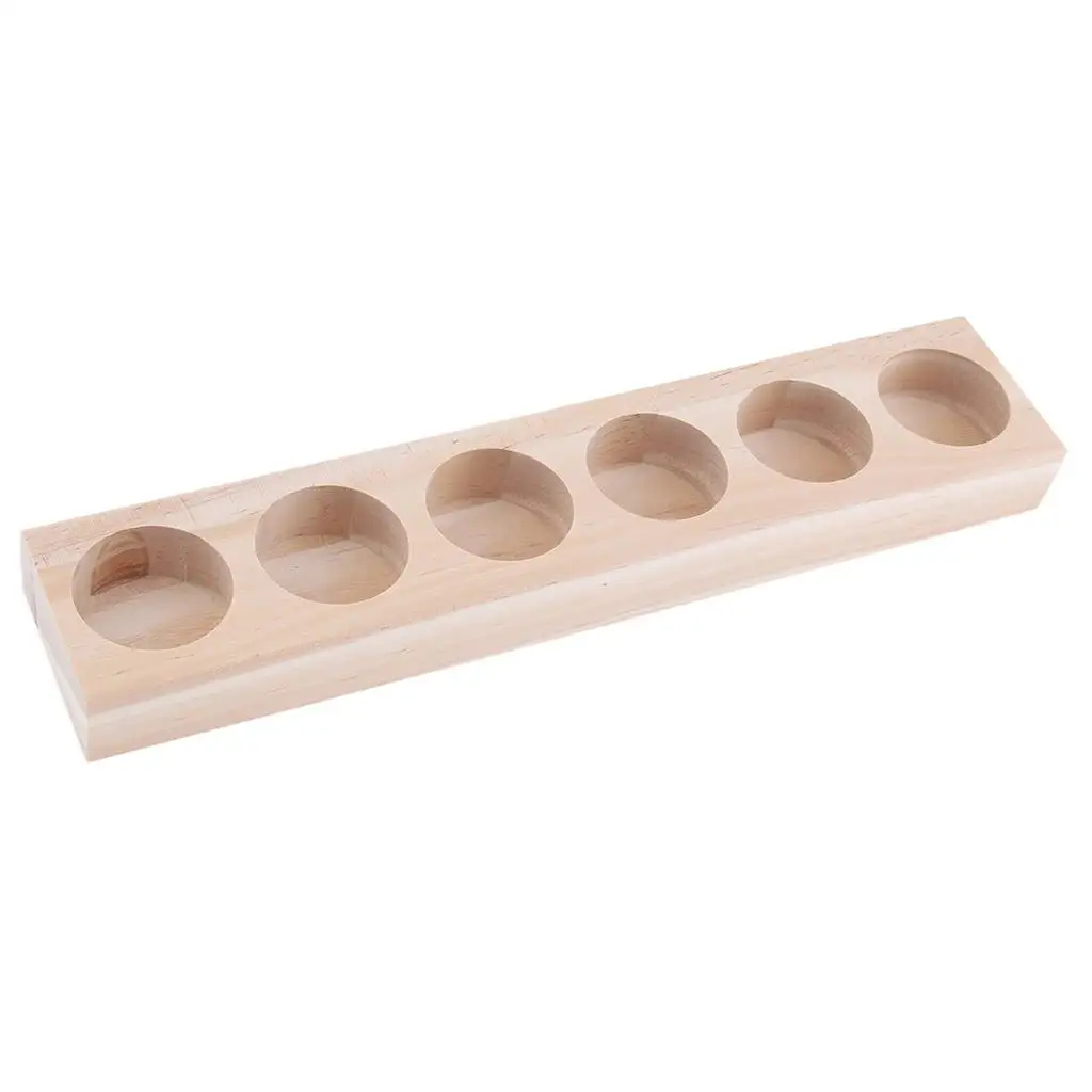 1Pc Wooden Essential Oil Displaying Storage Organizer Rack Hold