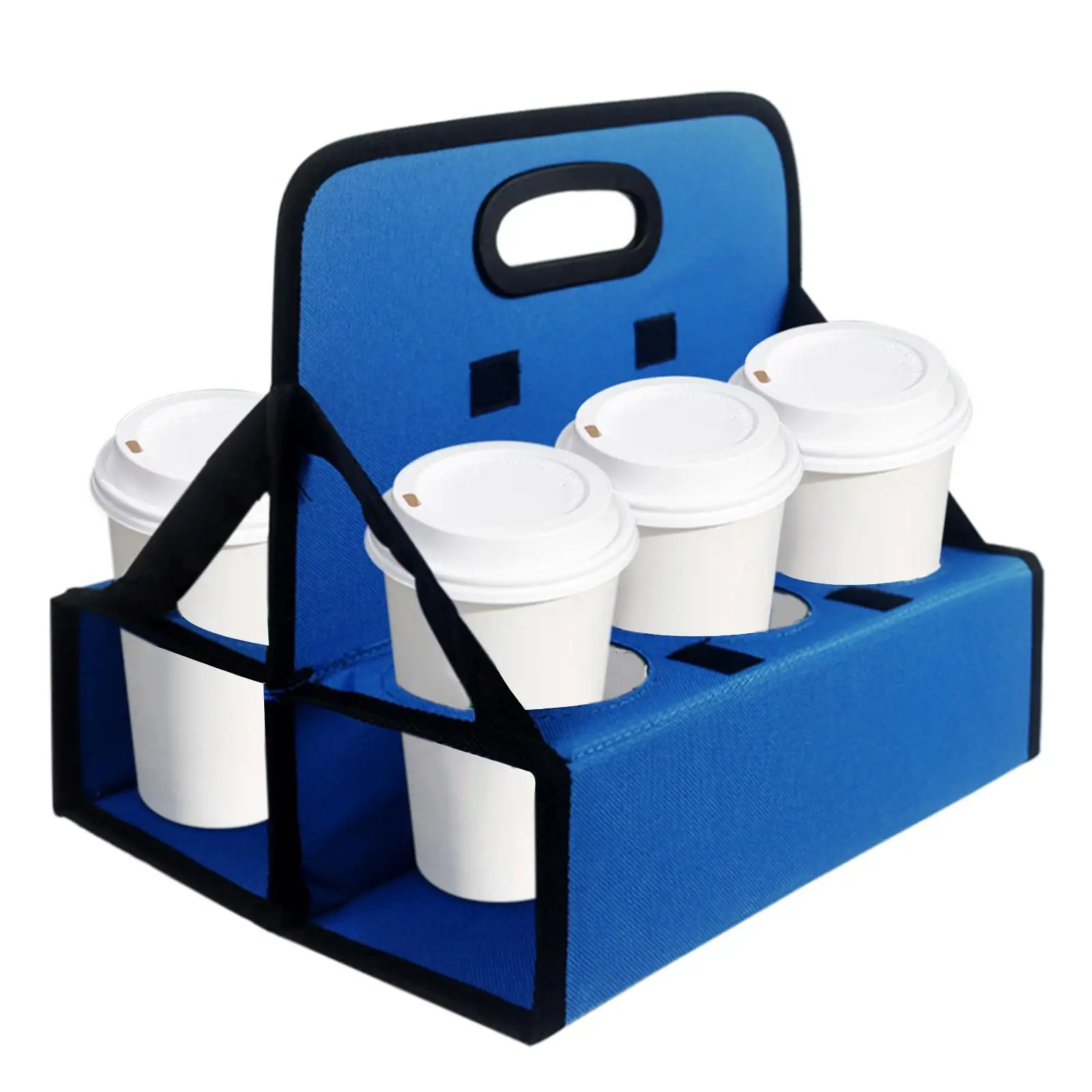 Cup Carrier Convenient Foldable Sturdy Frame Holds 6 Cups cup for Outdoor Activities Picnic Restaurant Food Delivery Beach