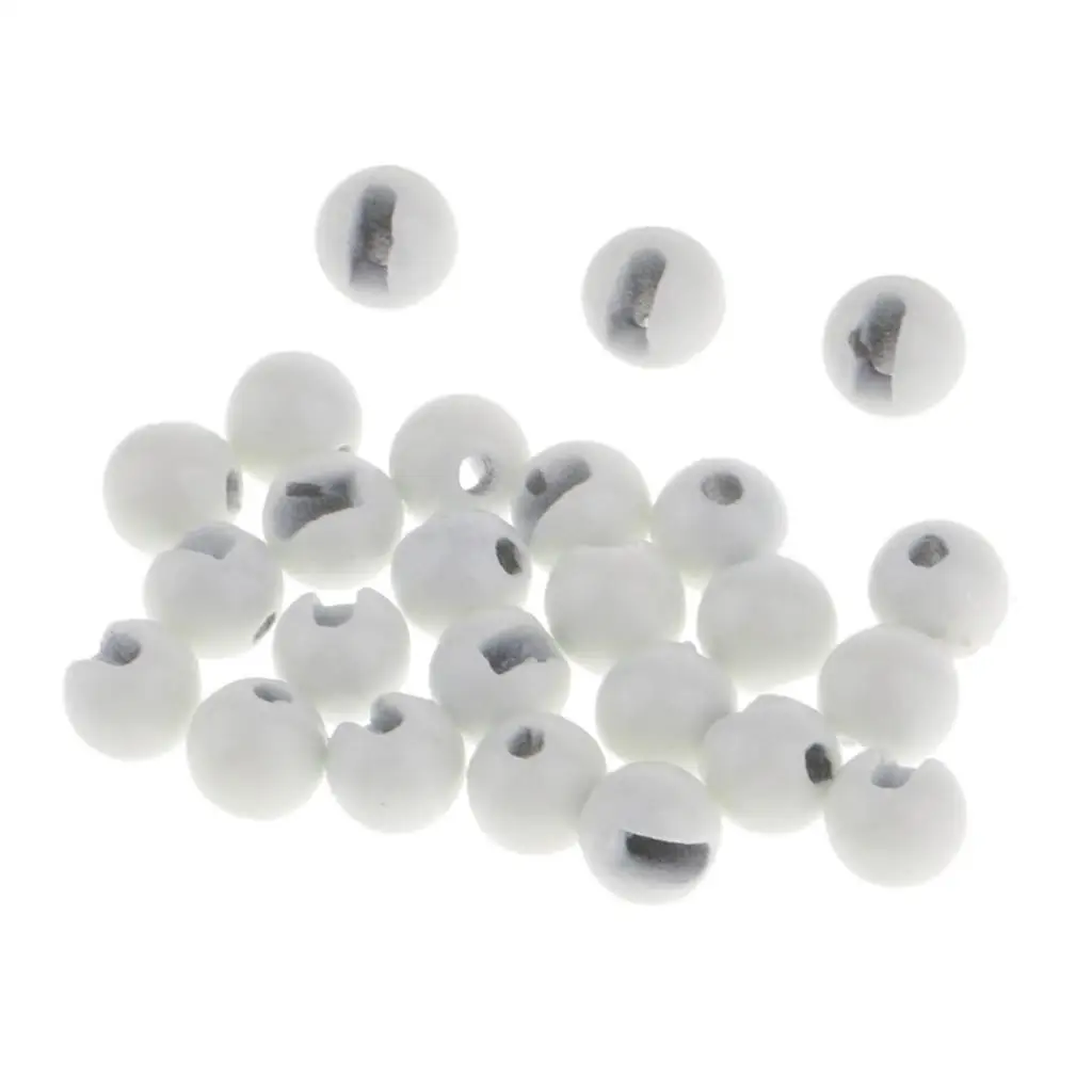 25pcs 5 Colors 4.6mm Nice-Designed Slotted Tungsten Beads Fly Tying Materials  Eyes