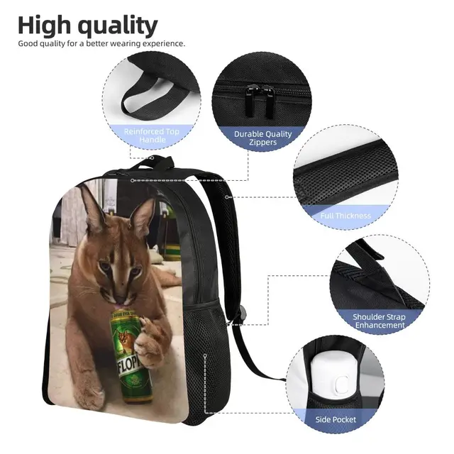 Big Floppa Meme Backpacks for Men Women College School Students Bookbag  Fits 15 Inch Laptop Funny