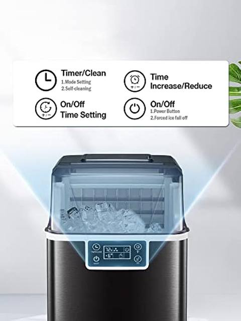 Kndko Ice Maker 45Lbs,2-Way Add Water,Self Cleaning Ice Makers Countertop,Home  I