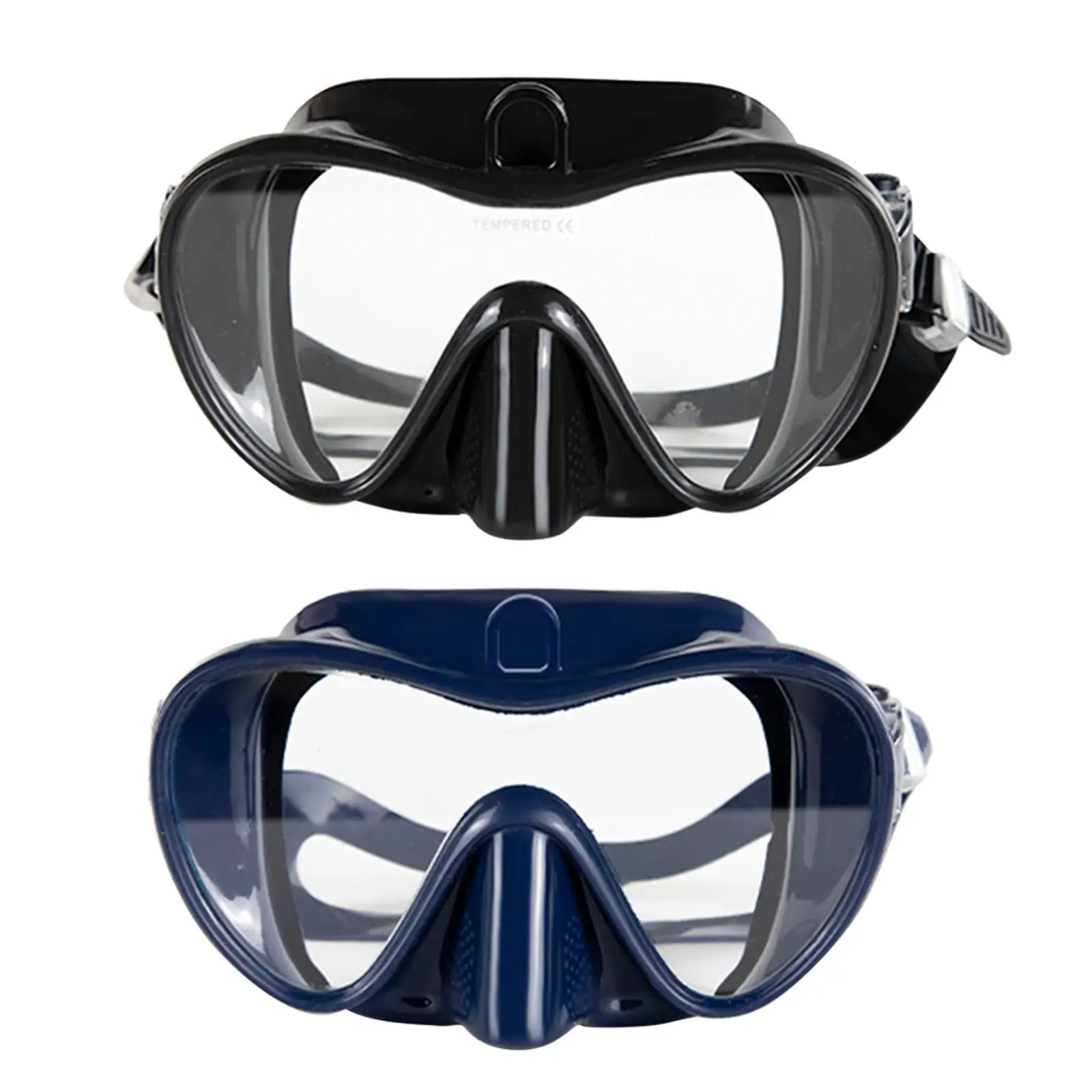Snorkel Diving Mask, Panoramic HD Scuba Swim Mask, Tempered Anti-Fog Lens Glasses Snorkel Goggles, Snorkel Silicone Strap
