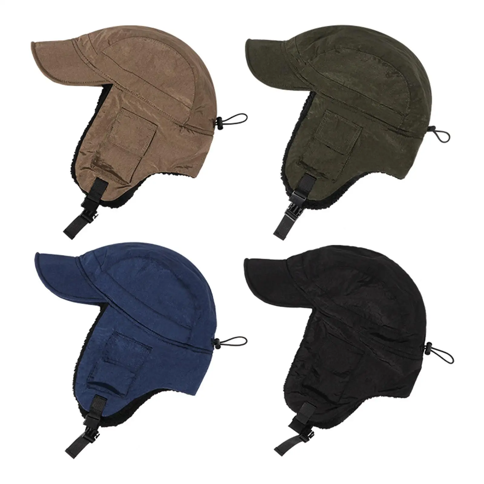Winter Cap Men Women Windproof Baseball Hat with Ear Flaps for Climbing Hunting Motorcycle