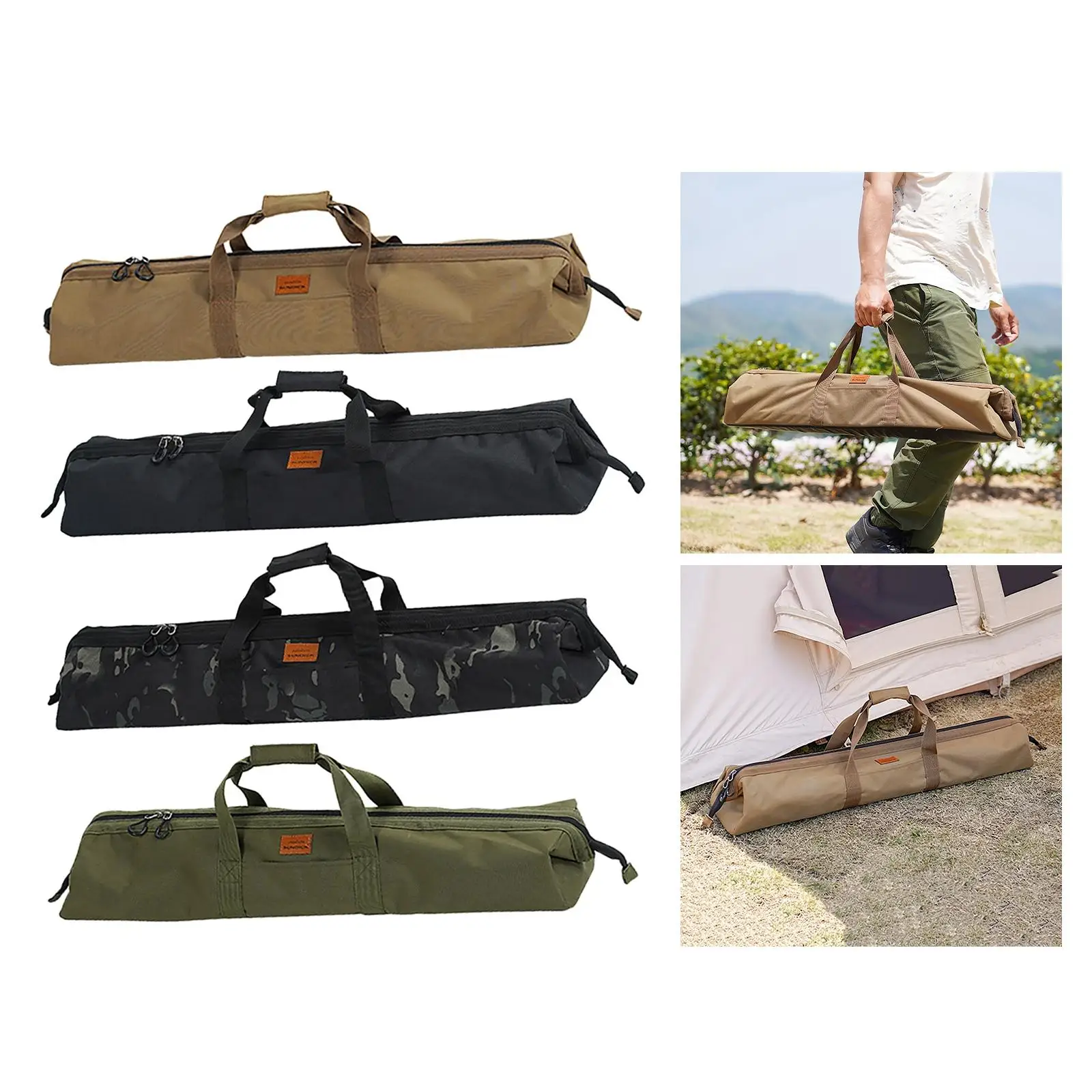 Canopy Pole Tarp Poles Camping Pole Storage Bag, Portable Tent Poles Carrying
