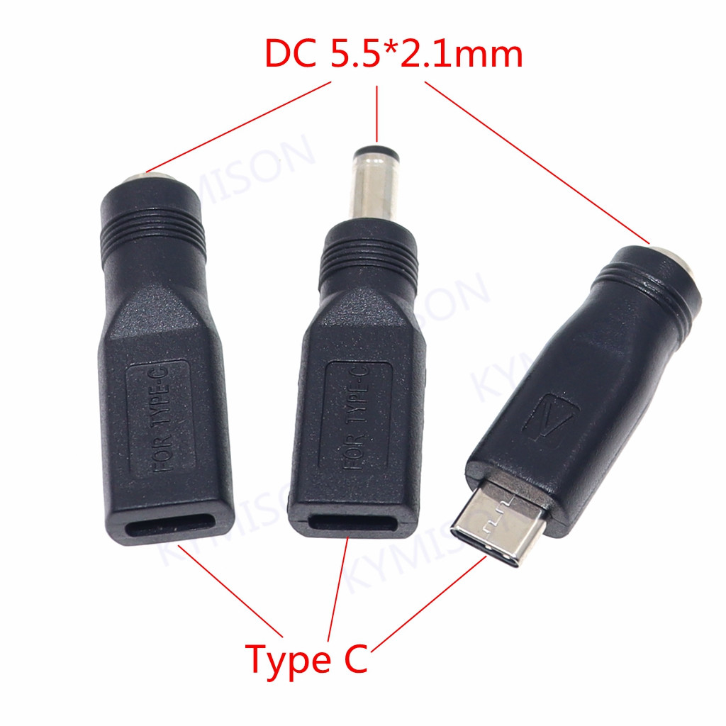 1 Stück Typ C/Tablet Micro USB 2.0 auf DC 5,5 x 2,1 mm Power Jack Adapter Stecker USB C auf DC 5,5 x 2,1 mm Stromanschluss-Adapter 5 V – Detail 2