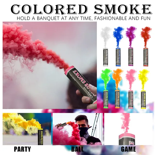 Colorful Smoke Cake Bomb Spray Smoke Effect Show Round Bomb Party Stage  Studio Photography Prop Magic Light Fog Smoke Pill Maker