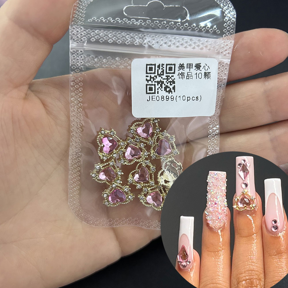 Best of 10pcs Love Heart Nail Art Charms Valentine&#039;s Day Luxury Diamond Shining Crystal Stones Glitter Heart Shape Rhinestones Nail Gems Reviews & Tips