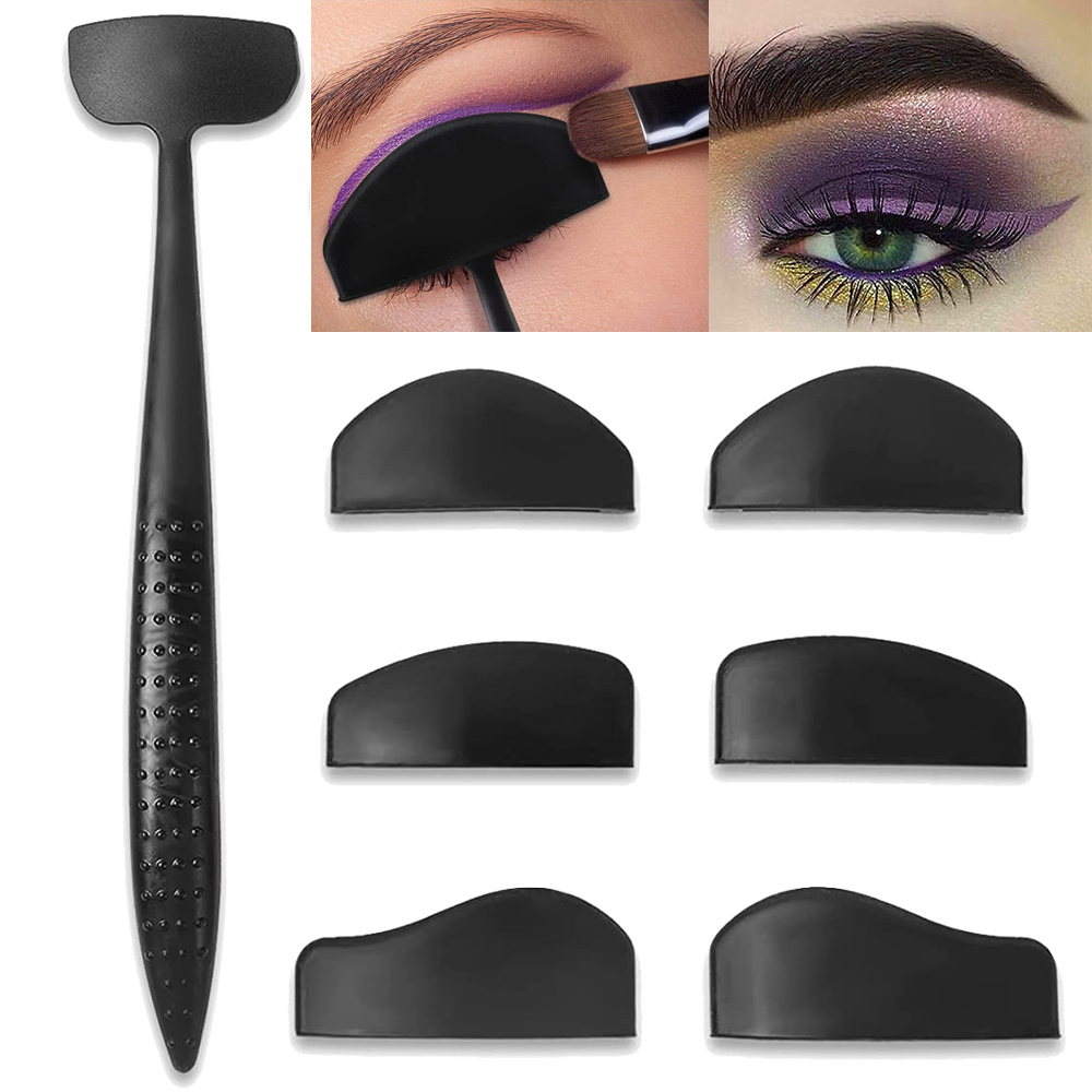 Best of 6 In 1 Crease Line Kit Stencil Eyeliner Template To Delineate Eyes Women Eyeshadow Cut Crease Silicone Eye Makeup Stencils Black Reviews & Tips