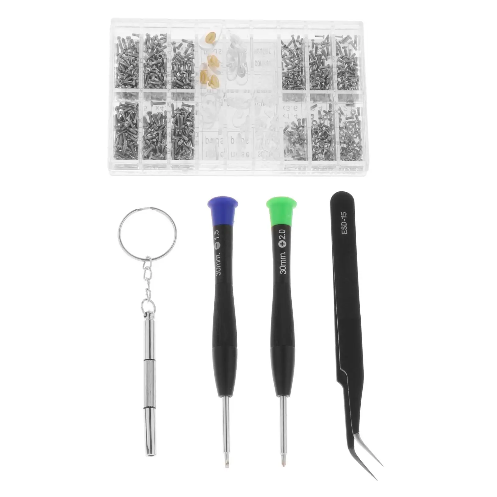 Eyeglasses Repair Kit Include Nose Pads Tweezer Stainless Steel Screws Eye Glass Repairing Tool for Eyewear Eyeglass Watch Clock