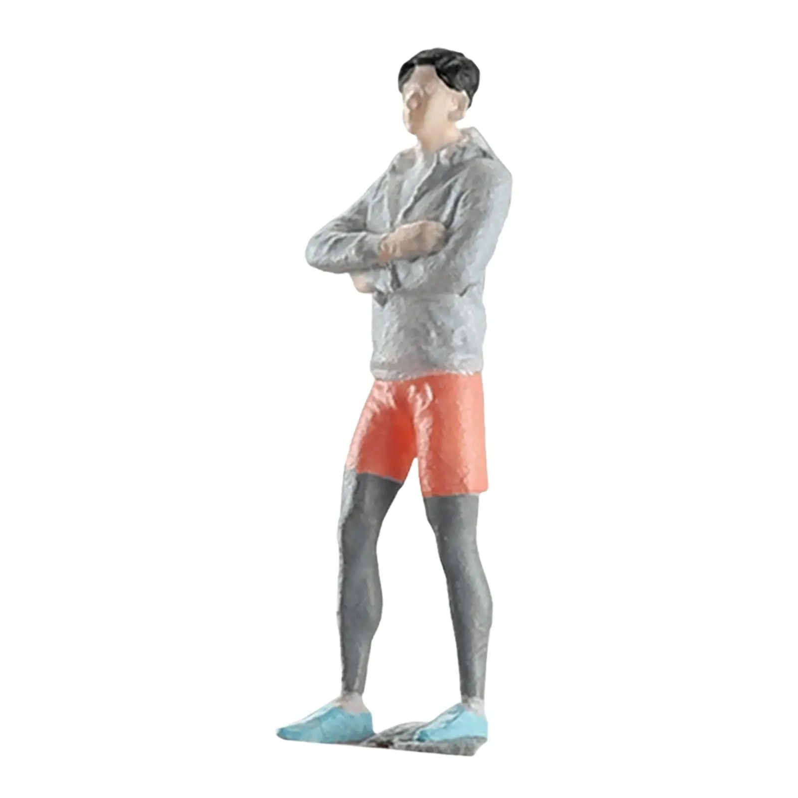 People Figures 1/64 Scale Mini Running Boy Doll Toy for Park Train Street