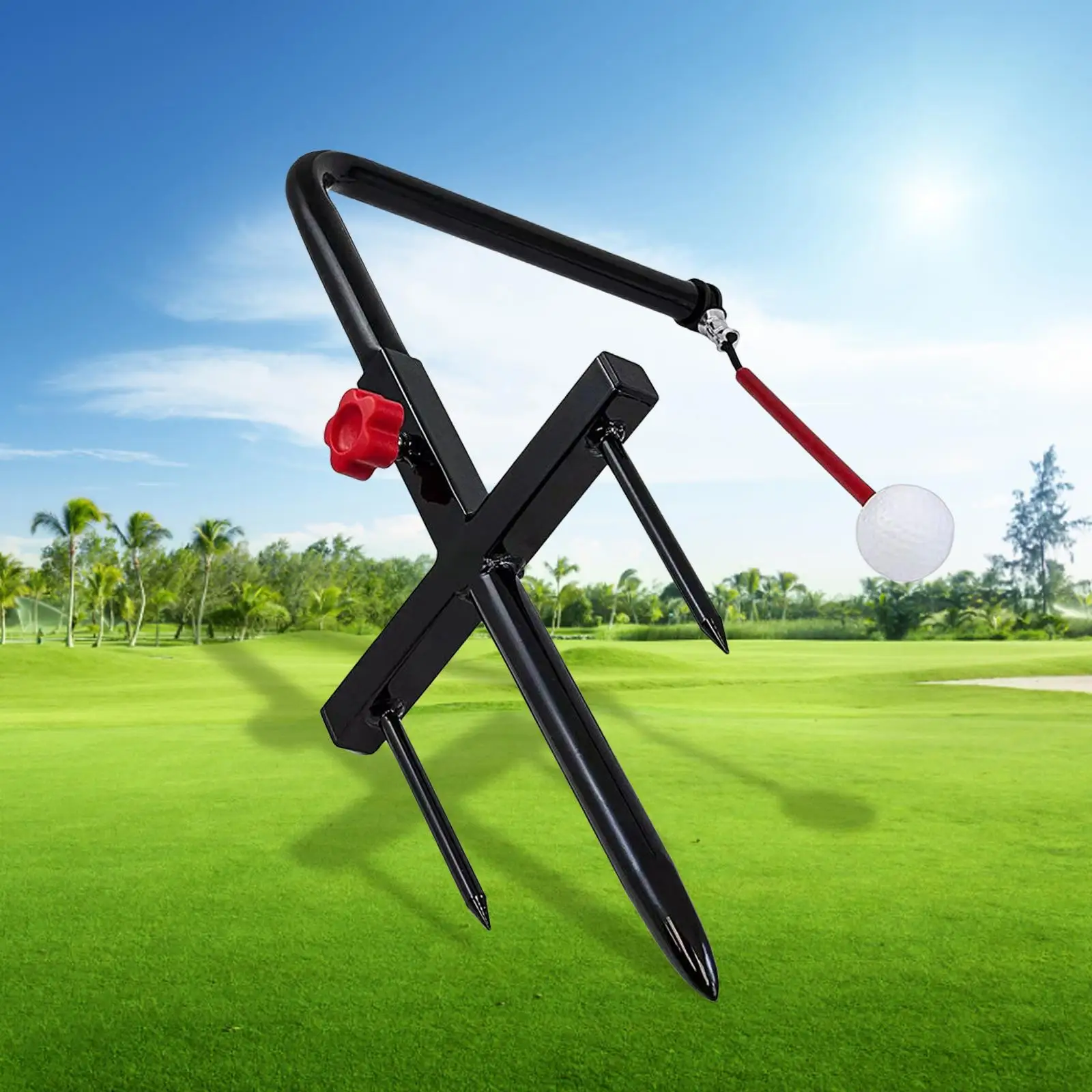 1x Swing Golf Trainer Hanger Pure Path Visual Metal for Garden Beginner