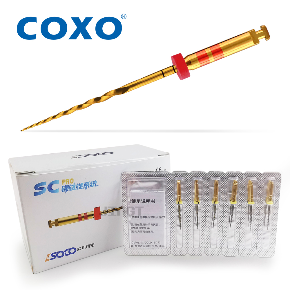 Best of COXO SOCO PRO Dental Root Canal File Heat-Activated Rotary Nitinol Tooth Pulp Files Thermally Activated Nickel-Titanium 6Pcs / Box Reviews & Tips