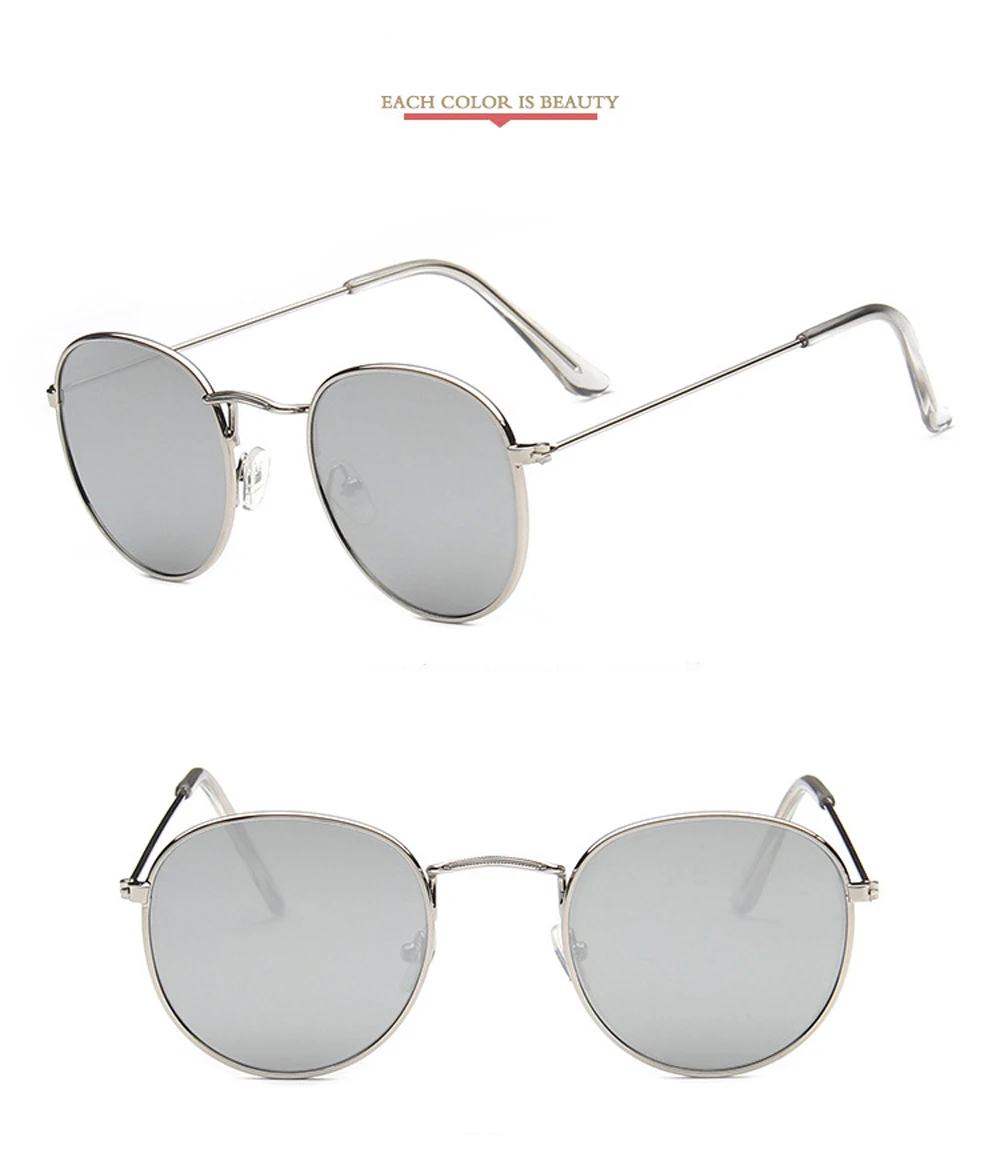 Vintage verspiegelte Sonnenbrille Herren und Damen Retro Sonnenbrille mit Metallrahmen Outdoor-Mode Brillen – Detail 17