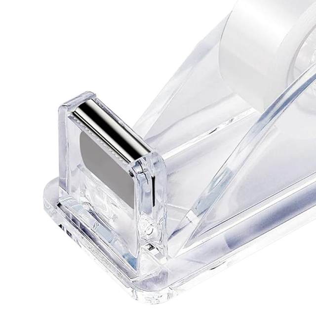 Acrylic Tape Dispenser with Pen Holder Transparent Compact Size Portable  Office School Desktop Tape Cutter Holder - AliExpress