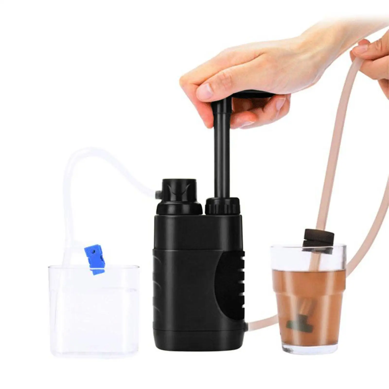 Personal Water Filter  Water Filtration System Survival 1400ml/Min with Cloth Bag Water Purification System for Hiking