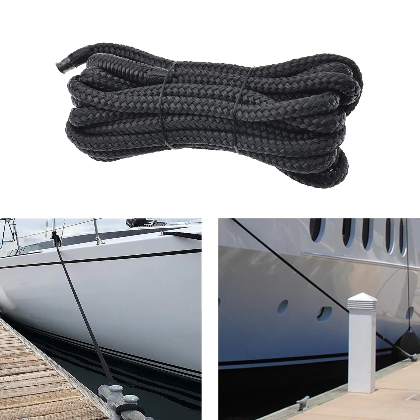 High Performance Double Braid Nylon , W/Protective Cover with Eye  AntiMarine Boats Ropes, Docking Rope for Kayak