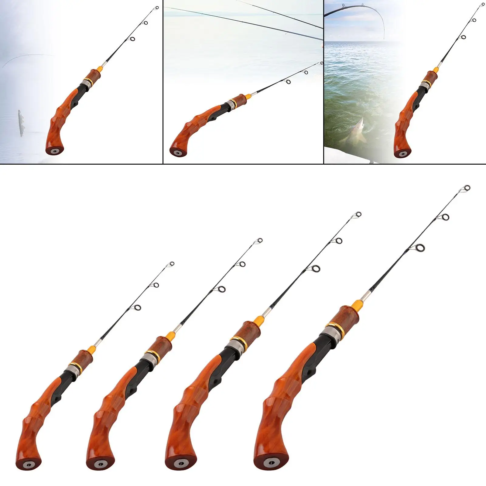 Lightweight Ice Fishing Rods Fish Rod Easy to Travel Ice Fishing Pole for