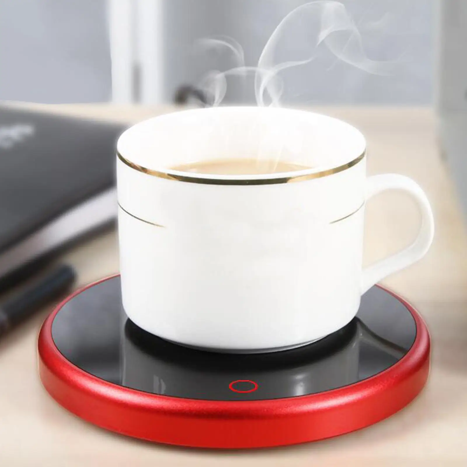 Wall Plug Coffee er Coaster Hot Tea Makers Constant Temperature 55°C Round Cushion Beverage Warmer for Office Tea