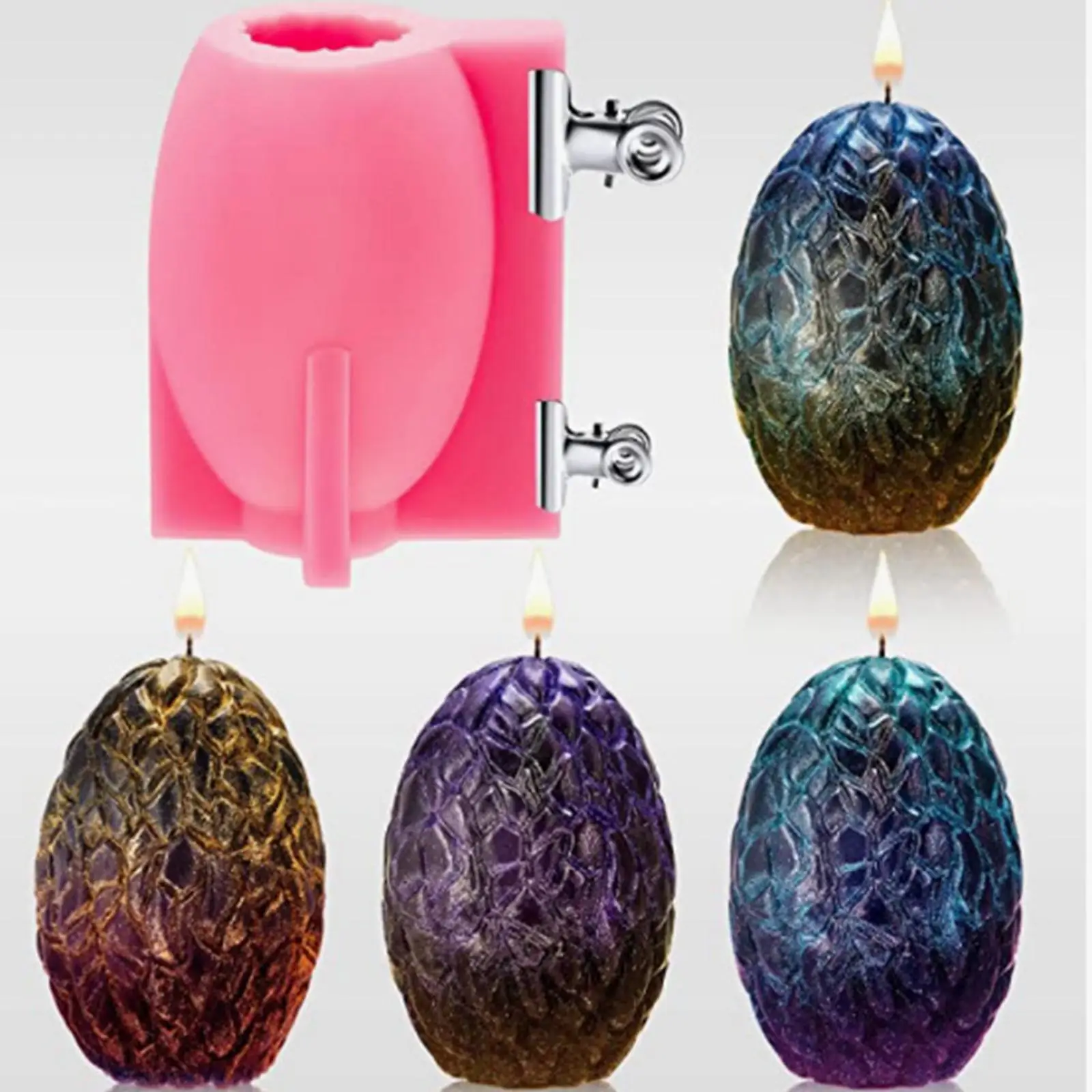 3D Dragon Egg Silicone  for Candle Making Plaster Craft Ornaments DIY Egg Shaped Handmade Soap  Epoxy Resin Casting 