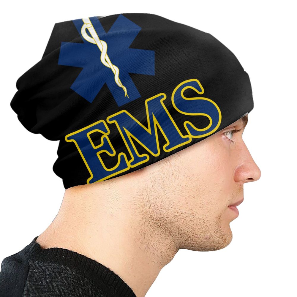 Star of Life Krankenwagen Medical Emt Herzschlag Logo Mütze Mütze Motorhaube Femme Strick mützen Hip Hop Outdoor Schädel Mützen Mützen – Detail 4