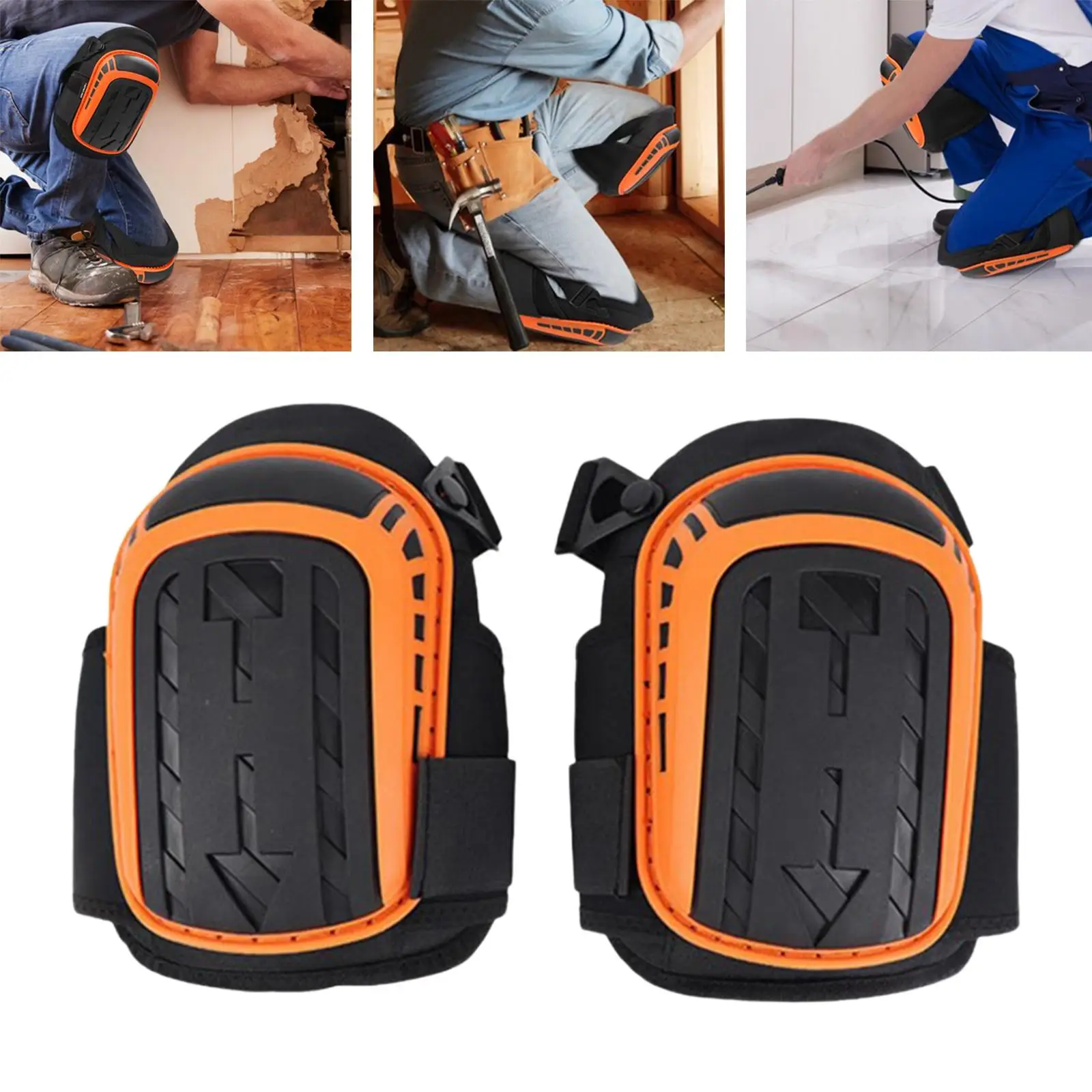 2 Pieces Professional Knee Pads with Heavy Duty Foam Padding and Comfortable,Strong Double Straps
