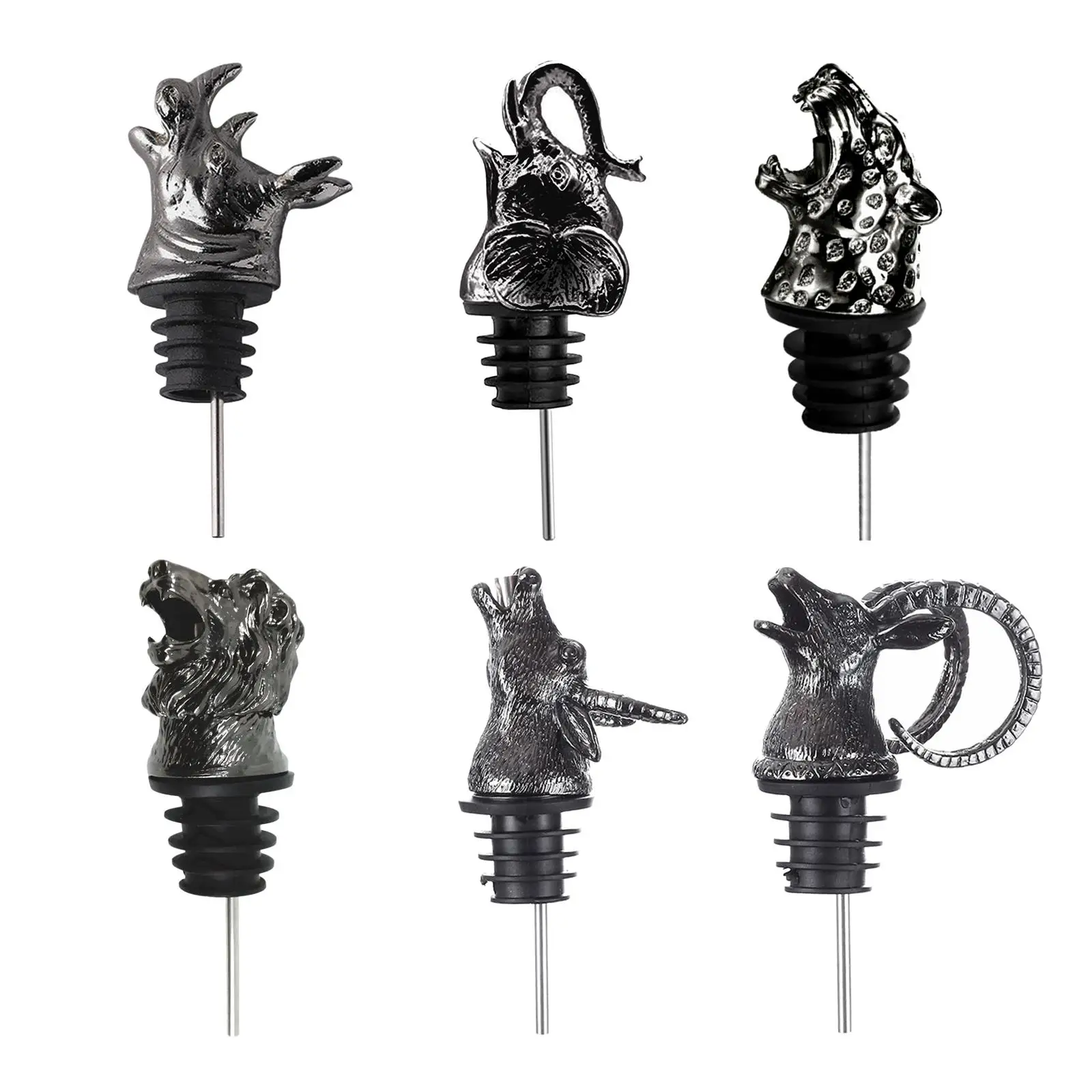 Animal Shaped Wine Pourer Wine Stopper Wine Pourer Spout Wine Aerator Pourer for Club Restaurant Party Home