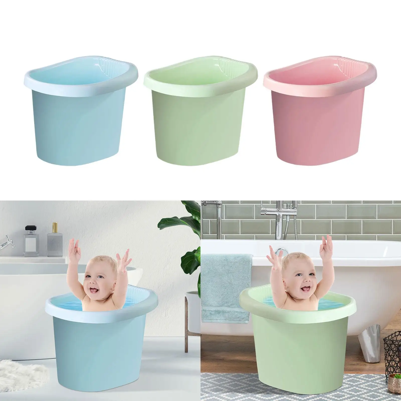Baby Bath Tub Bathing Seat Baby Essentials Newborn Shower Bucket Baby Shower Bucket with Support Seat Baby Bath Bucket for Baby