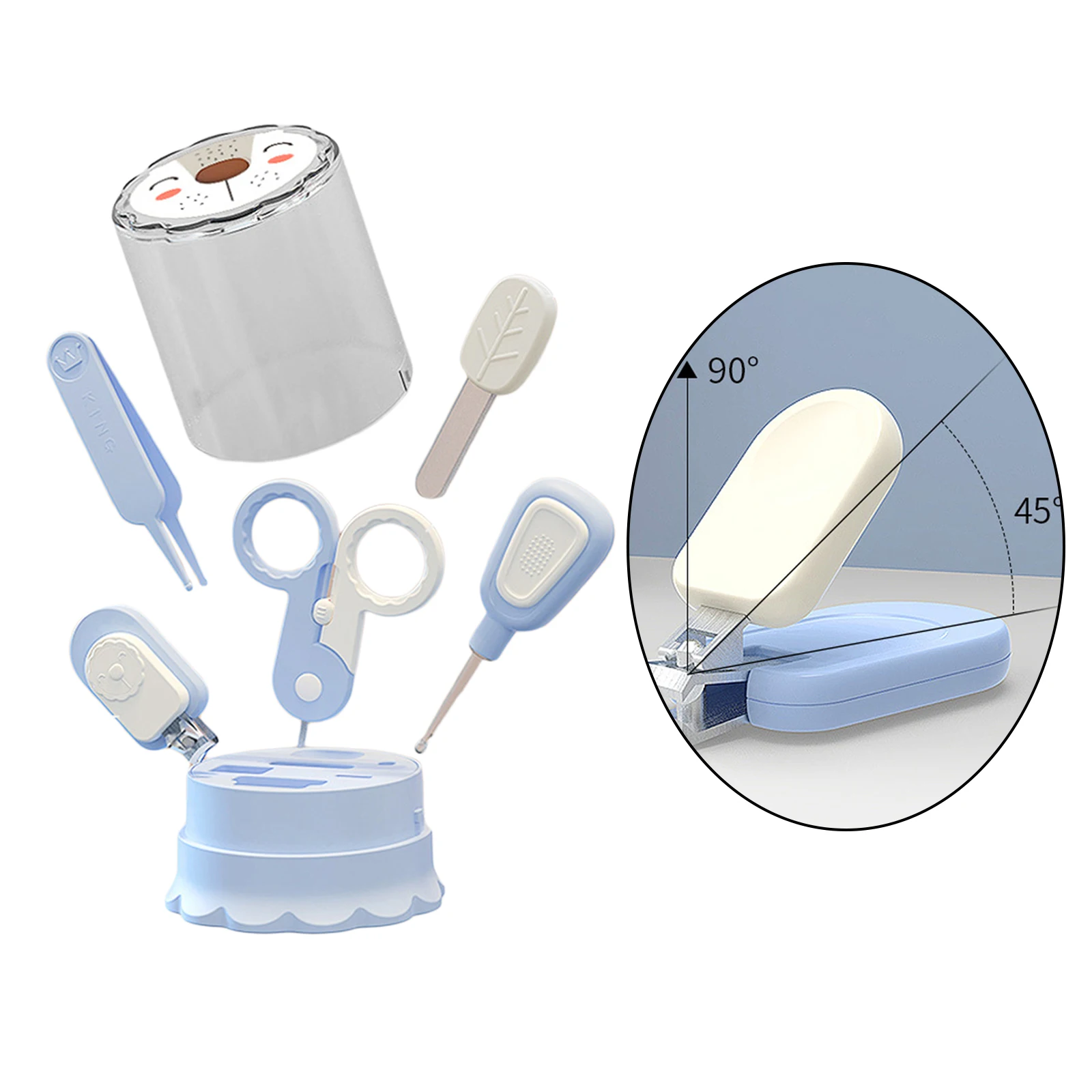 5-in-1 Baby Nail Kit Fingernail Trimmer for Infant Nursery Manicure Set