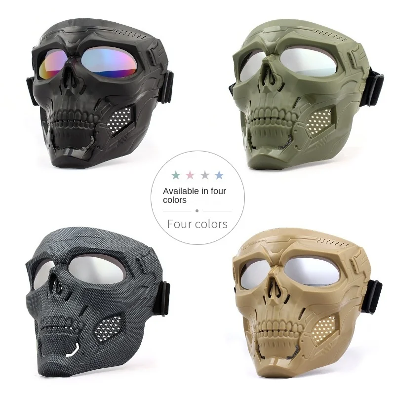 Máscara de montar con diseño de calavera y gafas
