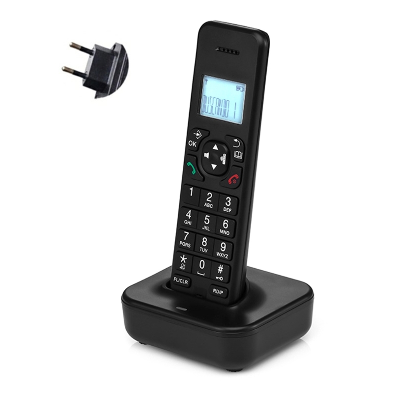 Sa165f6730afc4481a7ee9950de0a4284q - D1102B Fixed Landline Wireless Telephone Stylish with Multi Languages Caller Display Backlit and Number Storage