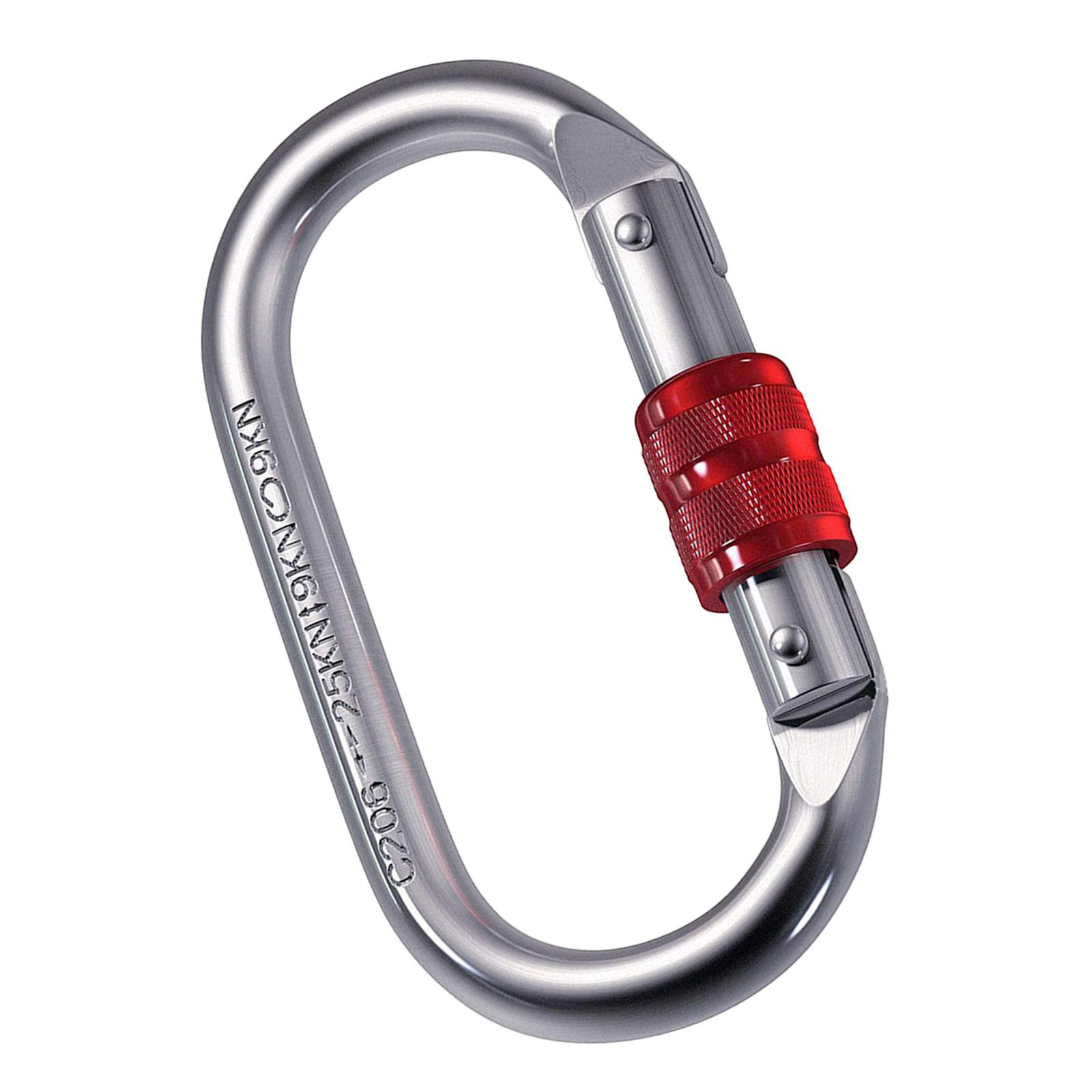 Locking Carabiner Screw Lock Hanging Hook Buckle for Rock Climbing Leash