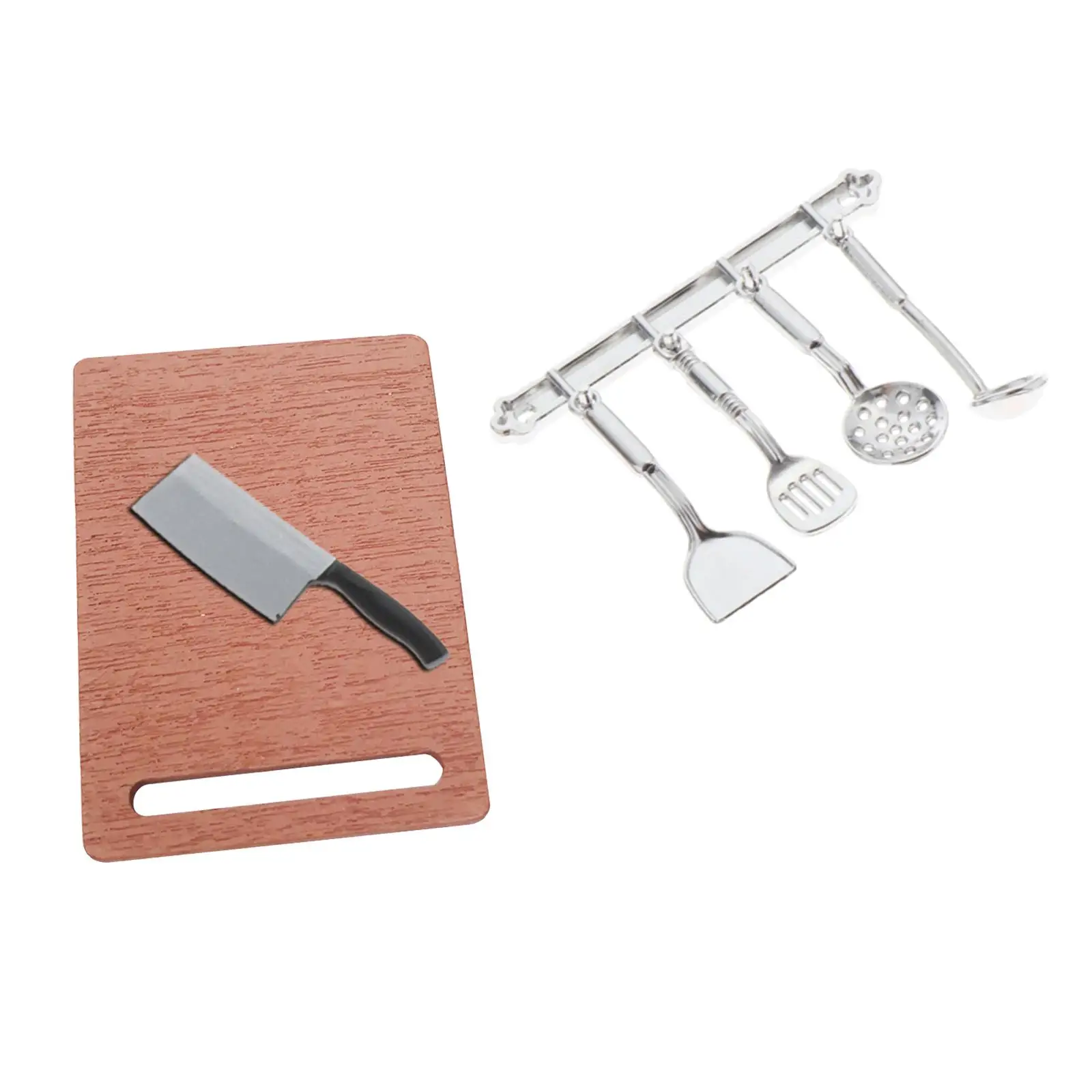 1 12 Scale Dollhouse Miniature Kitchen Utensils Metal Cookware Set for Doll House Accessories and Decoration(7 Pieces)