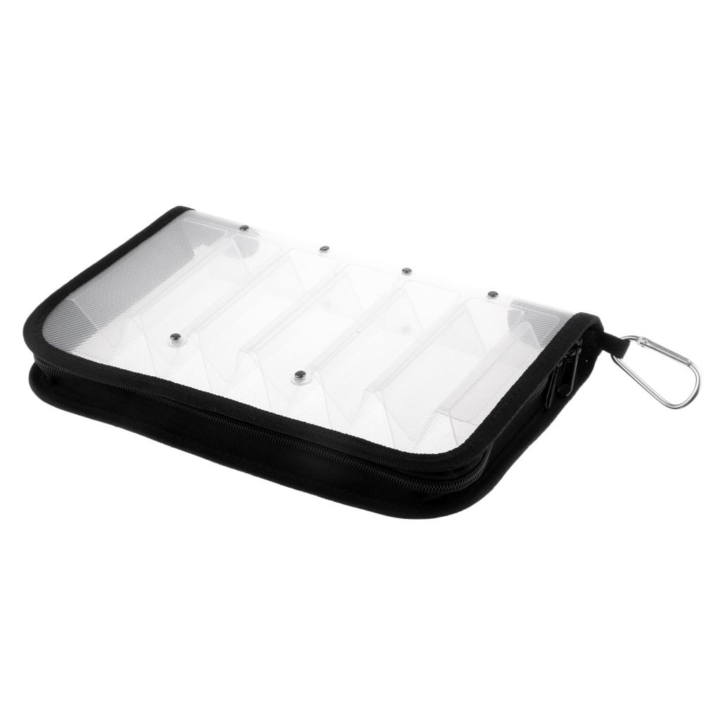 Clear Waterproof Squid Jigs Bag Tackle Durable Case 12 Compartment Accessary