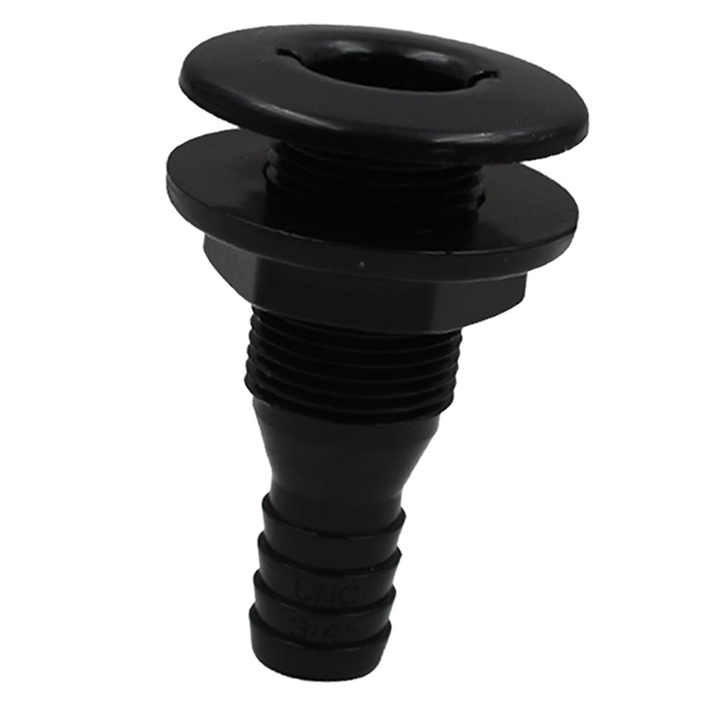 3/4`` Black ABS Boat Thru-Hull Fittings Replacement Bilge Pump Hose Fitting