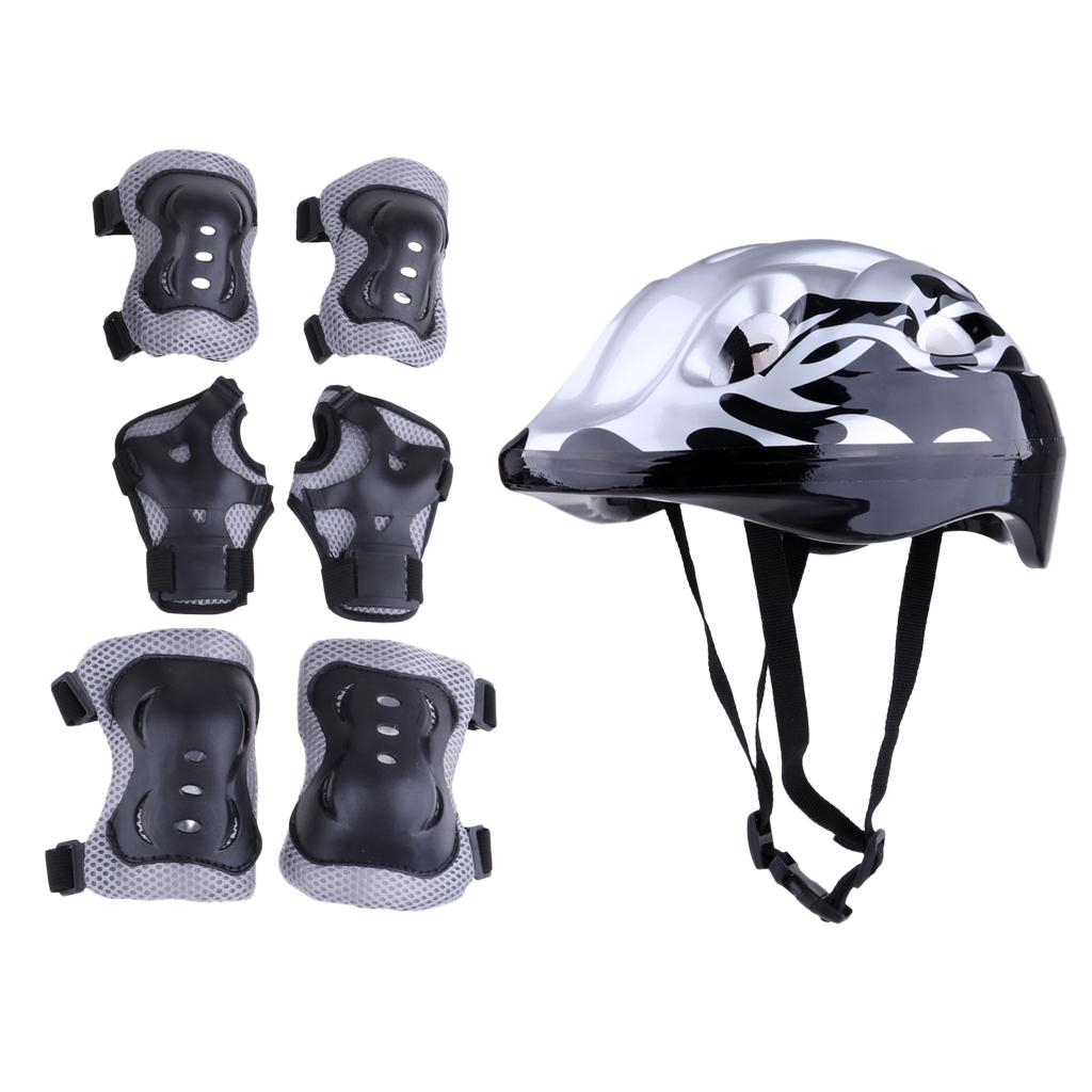 7pcs 8-62cm Helmet with Knee Elbow & Wrist Pads Set for Skateboard, Bicycle, Inline / Roller Skating 