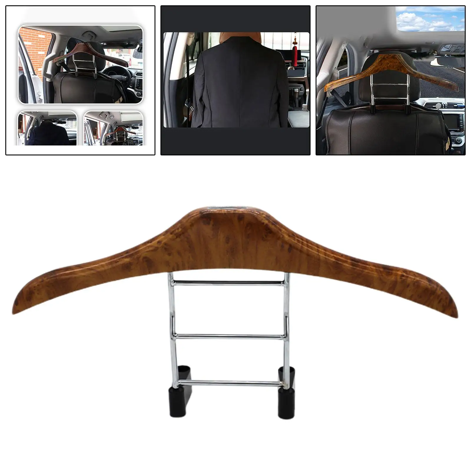 Car Headrest Restraint Rods Seat Chair Car Accessories Rack for Vests Uniforms RV Jackets Sweaters