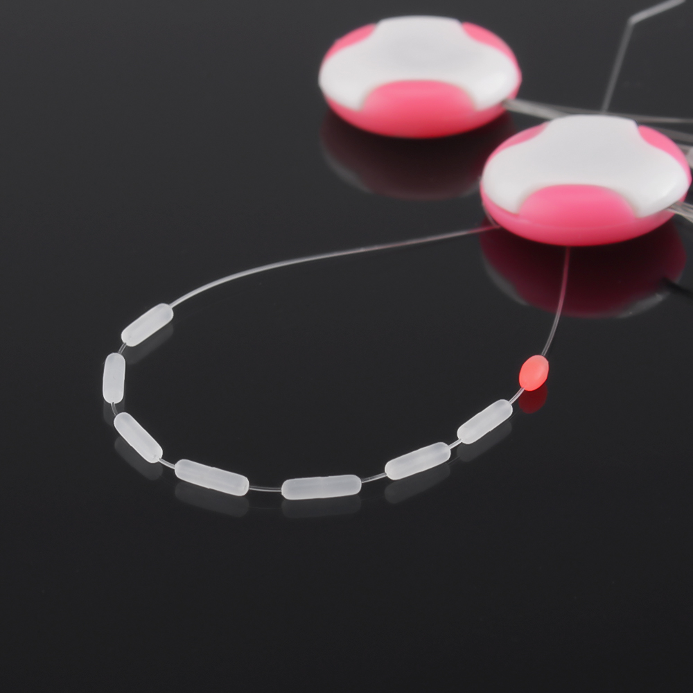 DNDYUJU 80 stücke/10 satz Float Space Bean Wels Karpfen Angeln Float Weiß Gummi Space Beans Zylindrischen Stopper angeln Bobber – Detail 6