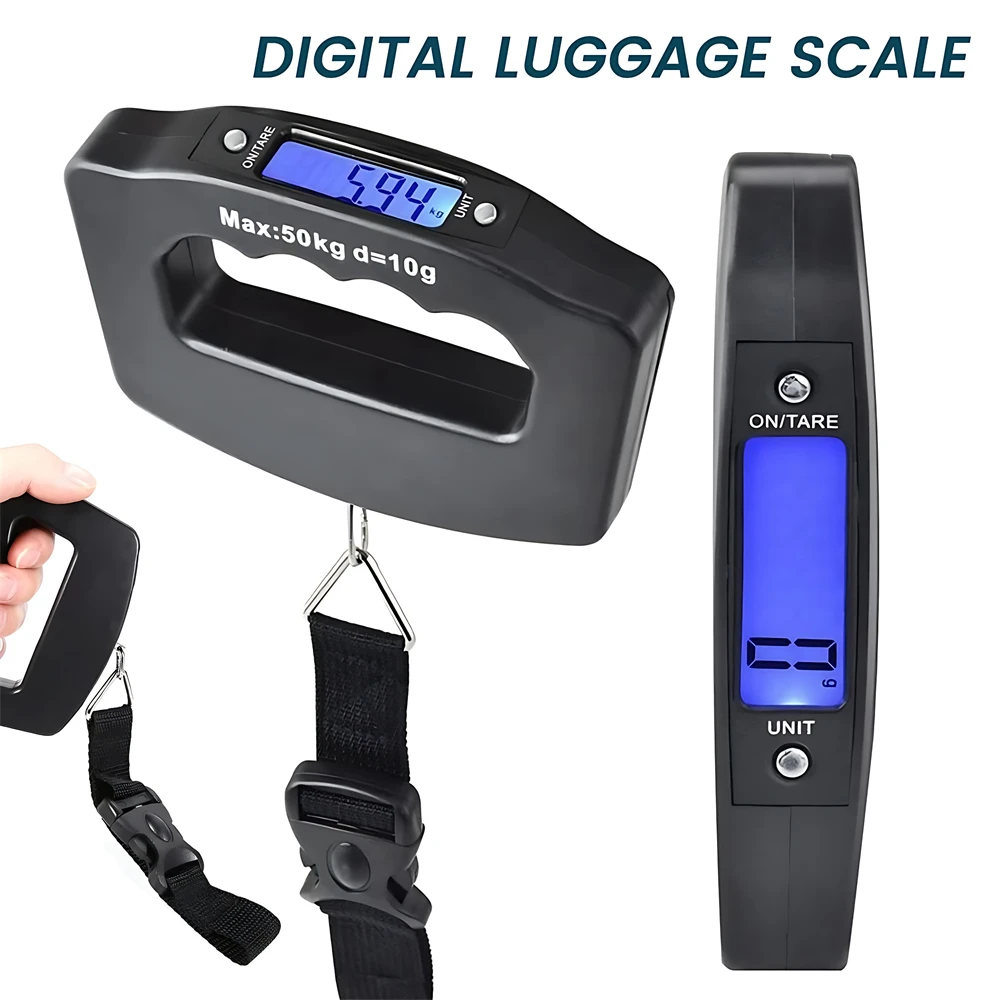 Title 1, 50kg Digital Luggage Scale Portable Suitcase Sc...