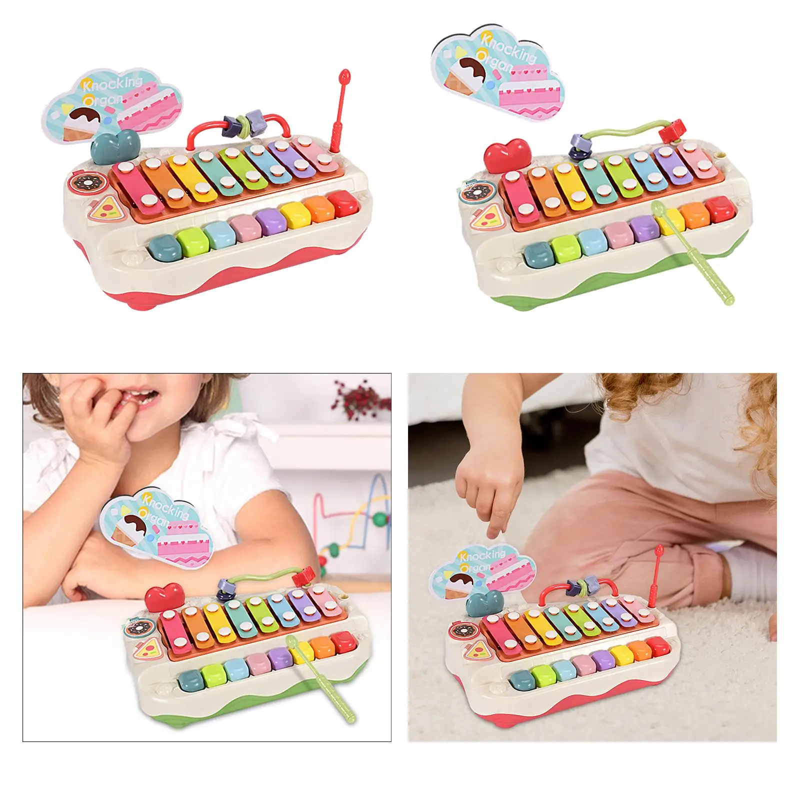 Musical Toy Multicolored Motor Skills Preschool Hand Knocking Piano for Boy Girls 1 2 3 Years Old Kids Toddler Holiday Gifts