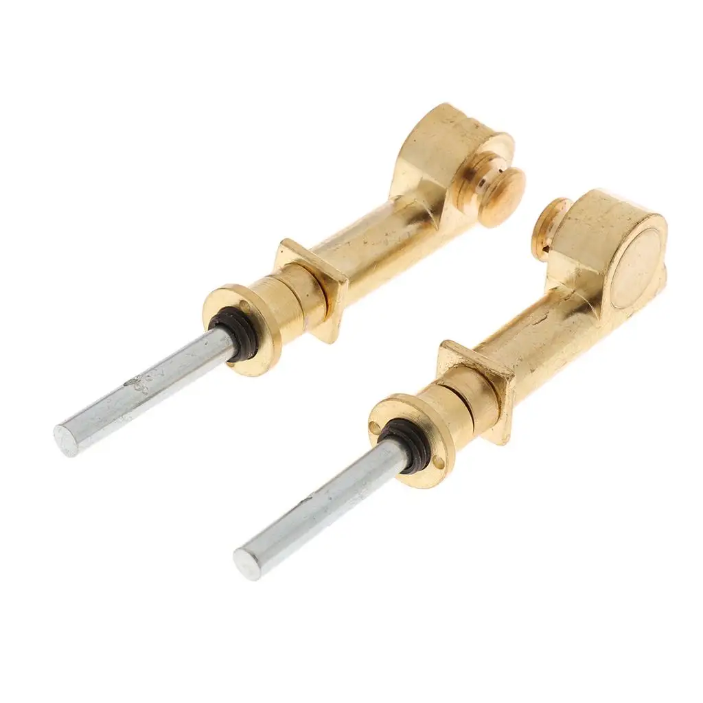Tooyful Durable 2 Pieces Copper Erhu Axis Shaft Mechanical Axis String Instrument DIY Parts 9cm