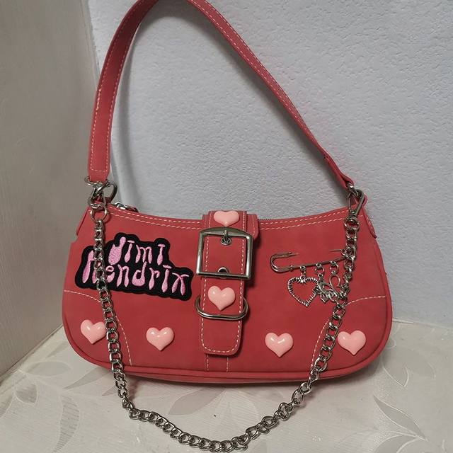 Y2K Heart Embroidery Baguette Bag, Women's Puffy Shoulder Bag, Trendy  Padded Handbag,Puffy Down Knitting Shoulder Bags