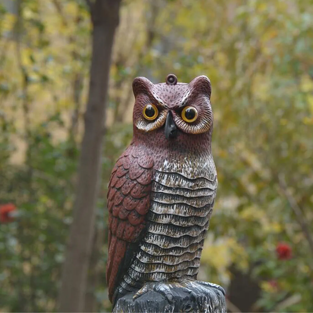 Fake Owl Scarecrow Sculpture Effective Halloween Outdoor Decoration Decoration Keep Birds Away Owl Bird Deterrents for House