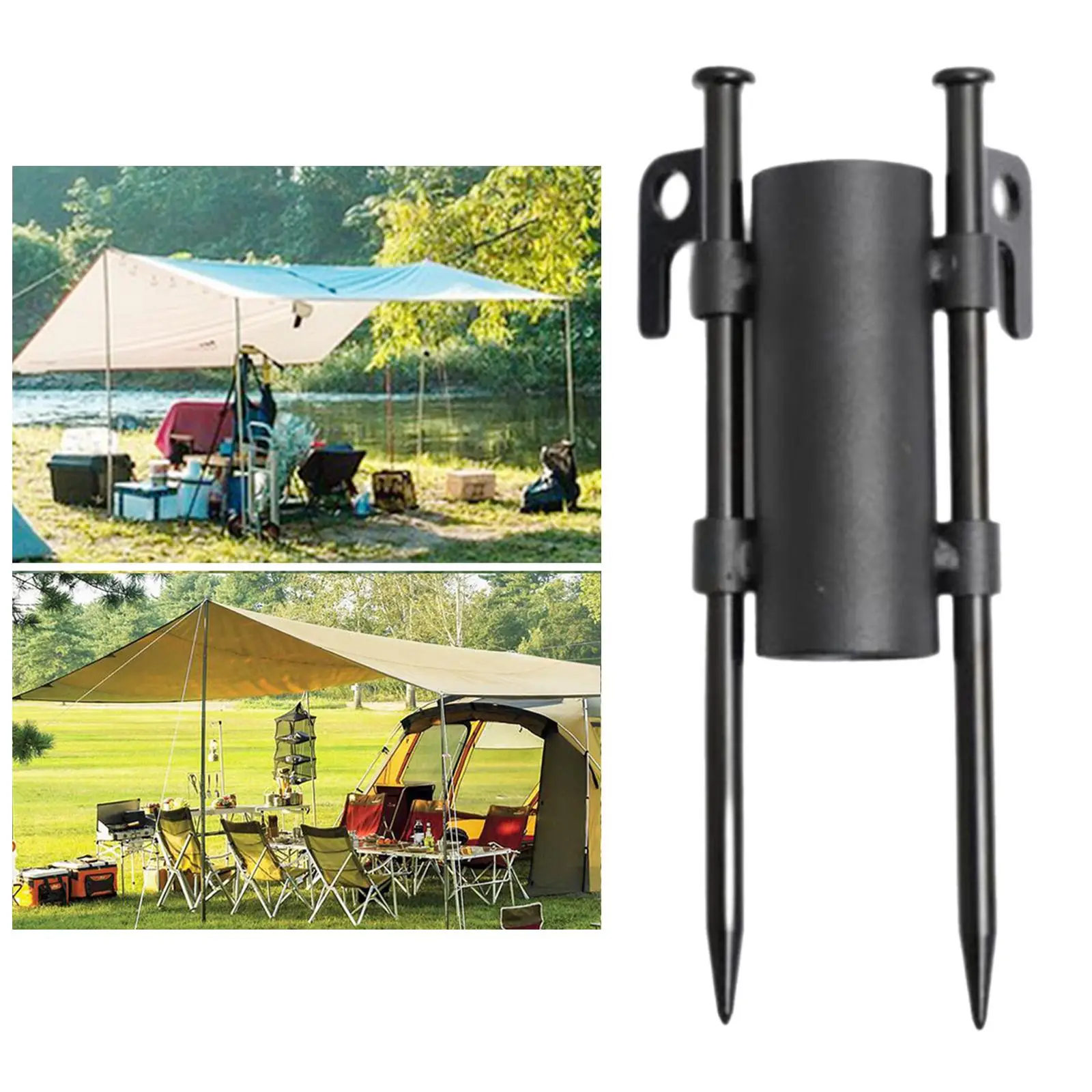 Camping Tent Rod Holder Tarp Pole Fixator for Outdoor Camping Fishing Picnic Tent